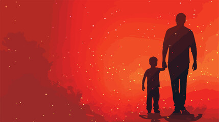 Fathers day design over red background vector illustration