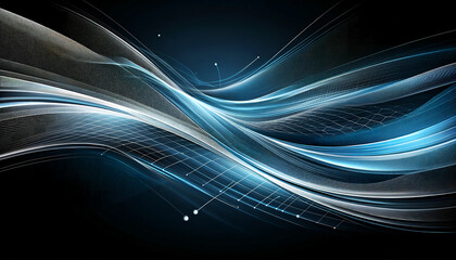 Futuristic Blue and White Mesh Gradient Design