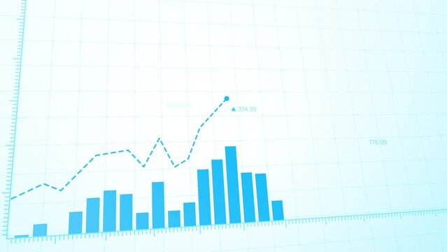 Vibrant blue digital charts reveal dynamic market trends and crypto trades
