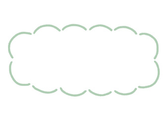 手書き　シンプル　雲形　ふきだし　素材