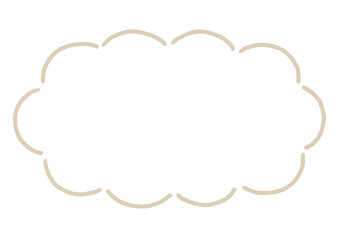 手書き　シンプル　雲形　ふきだし　素材