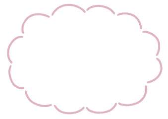 手書き　シンプル　雲形　ふきだし　素材