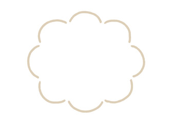 手書き　シンプル　雲形　ふきだし　素材