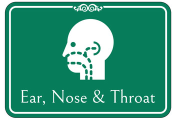 Ear, nose and throat ENT clinic sign