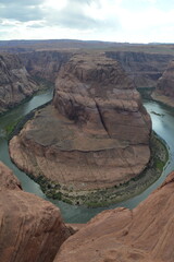 Ox-box lake at Horseshoe Bend in summer in USA