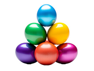 a group of colorful balls
