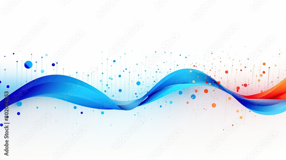 Aufkleber colorful and glowing wavy lines. dynamic flowing wave lines for technology and sound wave concept is