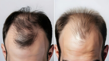 Comparison of hair loss treatment in men before and after – a visual journey to success