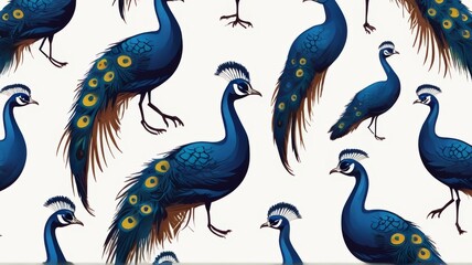 Obraz premium Indian Peafowl minimalist logo