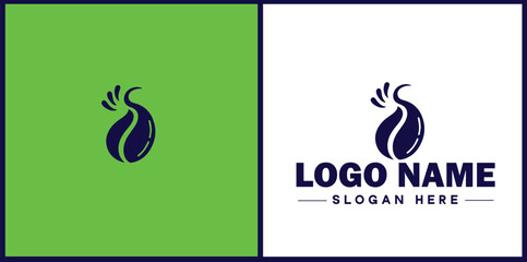 coffee bean icon logo Hot coffee shop Cafe food court store modern flat business vector logo