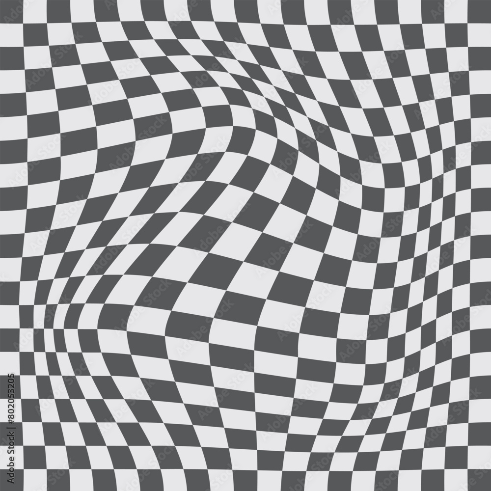 Poster black and white checker pattern vector illustration. chess board. abstract checkered checkerboard fo