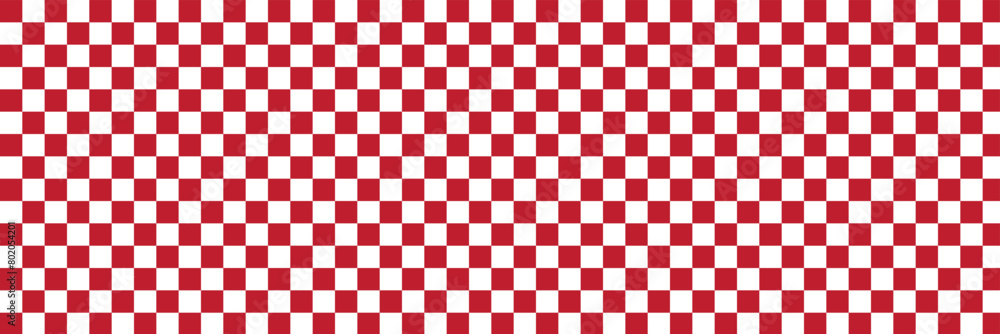 Poster transparent grid seamless pattern background. red and white checkboard background. vector element.