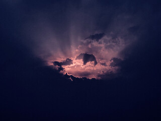 Evening Sun in the Cloudy Sky Outdoor Photo Shoot