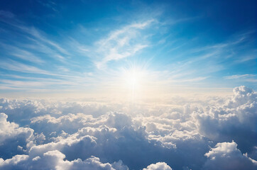 Fototapeta premium Sky with clouds. Generative AI