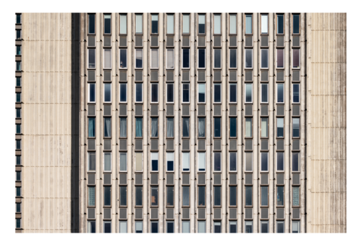 Old soviet union office wall in transparent background