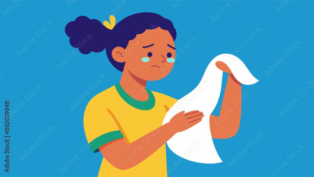 Poster a person using a clean dry towel to wipe away sweat as opposed to using their hands and potentially 