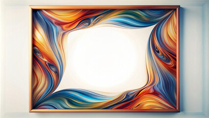 Abstract blue and orange wavy design with space for text, suitable for backgrounds, wallpapers, and presentations