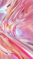 Aesthetic flowing lines and technological space. Fiber optic flow. Digital waves. Light pastel background. Generative AI