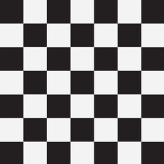 Black and white checker pattern vector illustration. Chess board. Abstract checkered checkerboard for game. Grid geometric square shape. Race flag. Retro mosaic checkerboard psychedelic pattern. 11:11