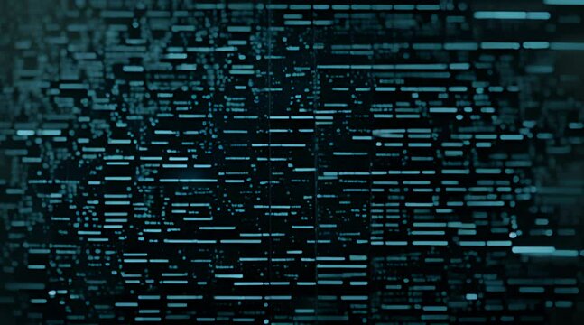 Cyber Matrix: Blue Code Cascading in a Mesmerizing Programming Scroll
