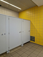 public restroom at rest area in car park on Poland highway