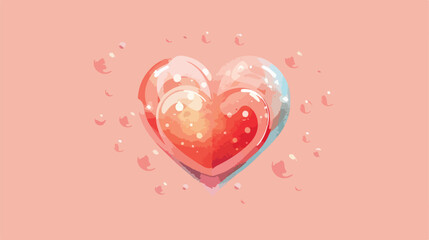 Heart bubble design Love passion romantic health w