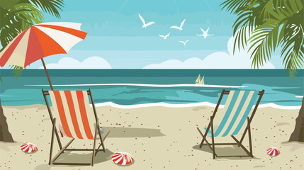 Holidays and Vacations digital design vector illustration
