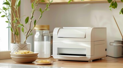 Modern Home Printer in a Stylish Workspace. Generative ai