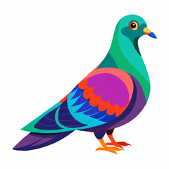 Pigeon Vibrant Vector Illustration