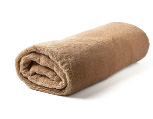 Handtuch isoliert auf weißen Hintergrund, Freisteller 