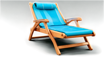 Beach chair, 3D style, isolated on blank background.
