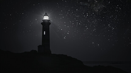 landmarks that stand as beacons in the darkness, their silhouettes etched against the night sky