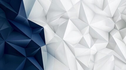 Obraz premium geometric background white and dark blue, monochromatic, elegant, photorealistic3