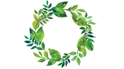 Isolated leaves wreath design Vectot style vector design