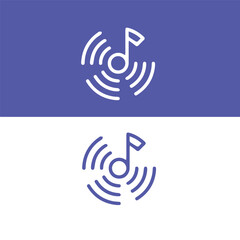 music line vector icon , multimedia icon