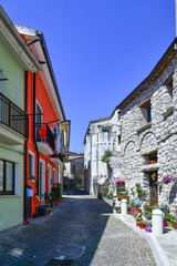 A street in Sant'Angelo Le Fratte, a village in Basilicata in Italy.