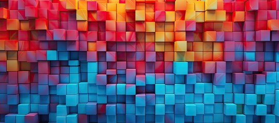 Fototapeta premium Colorful abstract background with squares