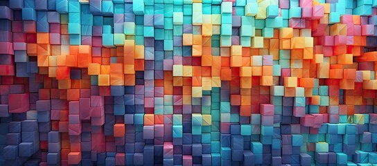 Vibrant abstract background with colorful squares