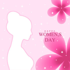 8 march,  happy international women,s day campaign about women rights, vector art poster design.