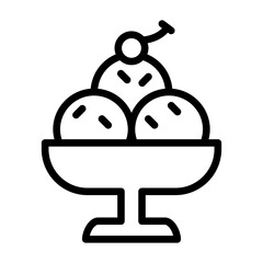 Avocado ice cream icon