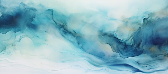 Blue and white abstract painting