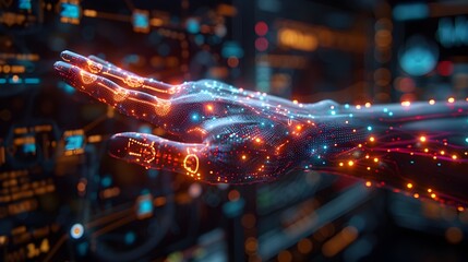 Futuristic Holographic Visualization of Finger Pain and Medical Diagnostics