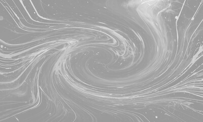 Abstract fantasy.White, gray splashes, zigzags and curls on a black background. Background for computer wallpaper, tablet.