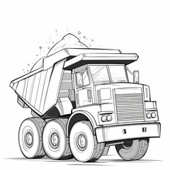 Joyful Dump Truck Illustration
