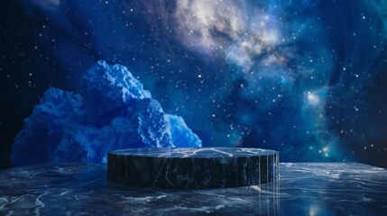 Mystical Iceberg and Starry Sky Display Stand
