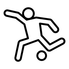 Playing football icon