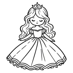 Fototapeta premium Princess Coloring Page