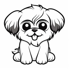 Fototapeta premium Cute and Simple Coloring Page