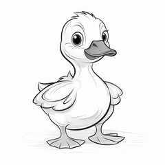 Fototapeta premium Cheery Duckling Drawing