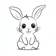 Fototapeta premium Adorable Rabbit Drawing